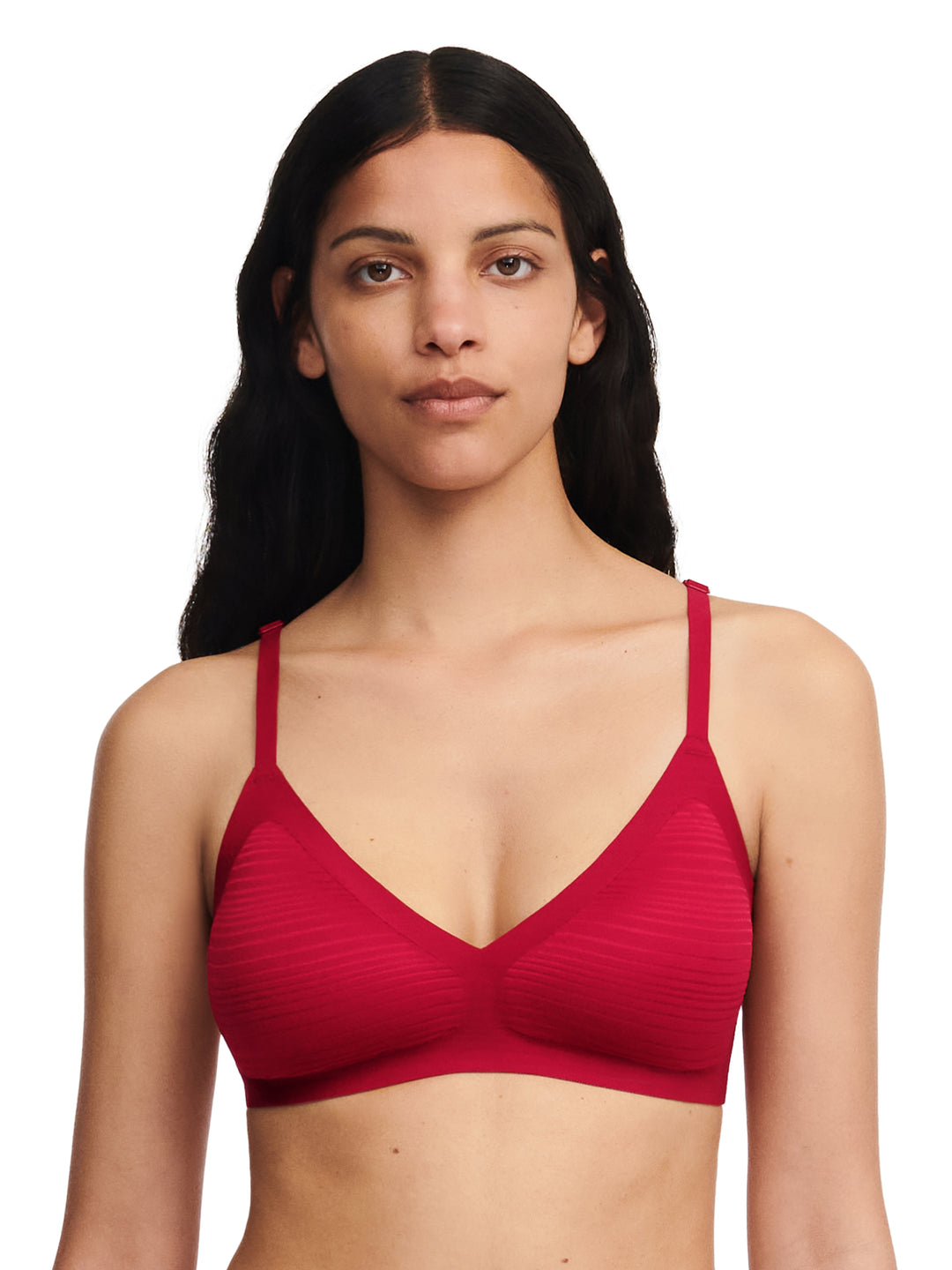 Chantelle - Softstretch Stripes Padded Bralette Passion Red