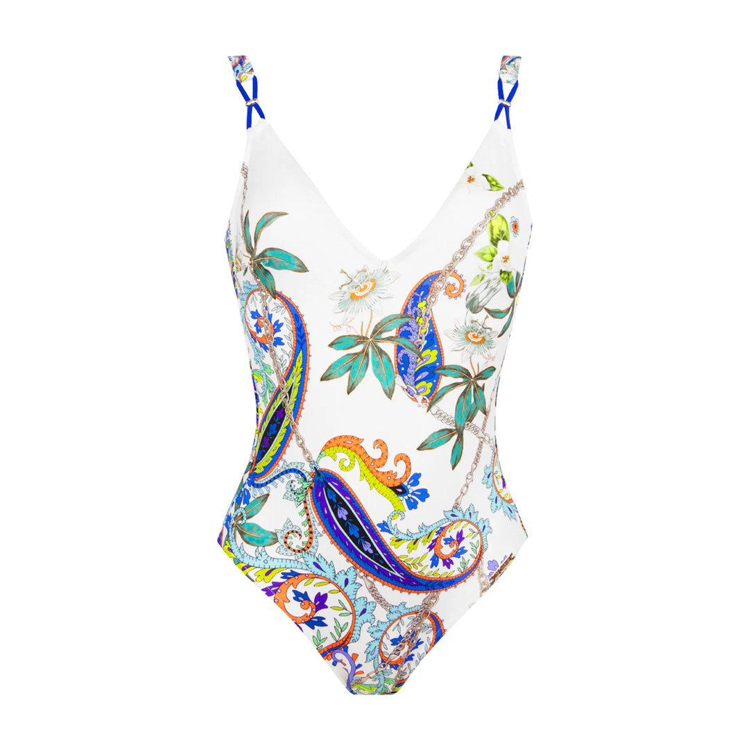 Lise Charmel - Odyssee Cashmer Non Wire Swimsuit Bleu Cashmer Unwired Swimsuit Lise Charmel Swimwear 