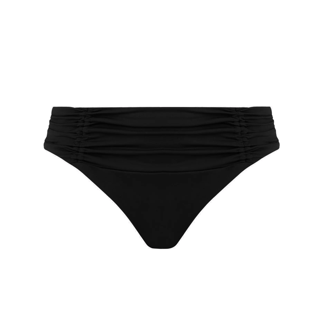 Lise Charmel - Sublime Drape Wide Side Bikini Brief Noir Full Bikini Brief Lise Charmel Swimwear 