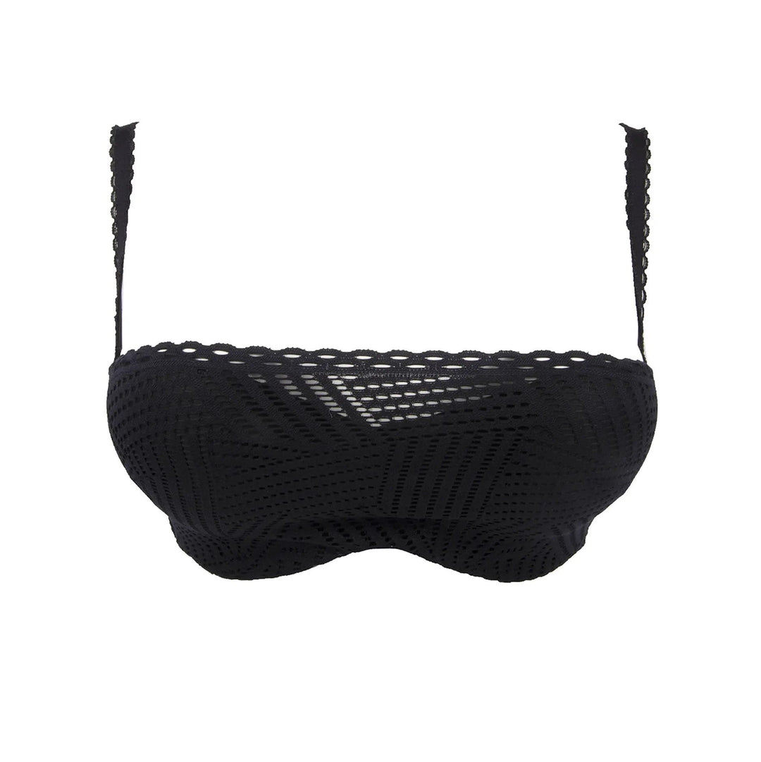 Antigel By Lise Charmel Tressage Graphic Strapless - Tressage Noir Strapless Bra Antigel by Lise Charmel 
