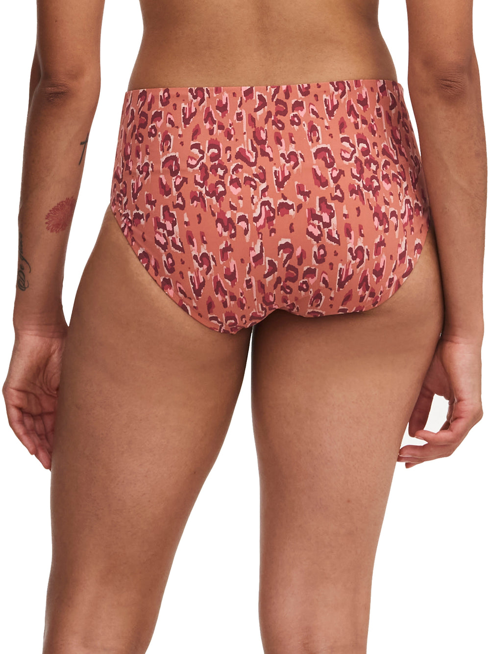 Chantelle Swimwear Eos Full Brief - Orange Leopard Full Bikini Brief Chantelle 