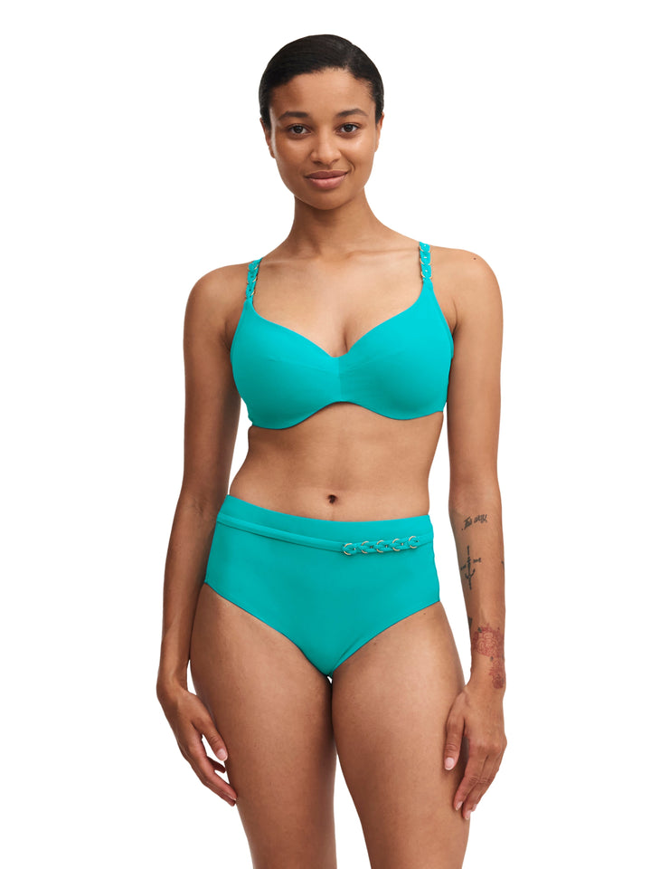 Chantelle Swimwear Emblem Full Bikini Brief - Lake Blue Full Bikini Brief Chantelle 