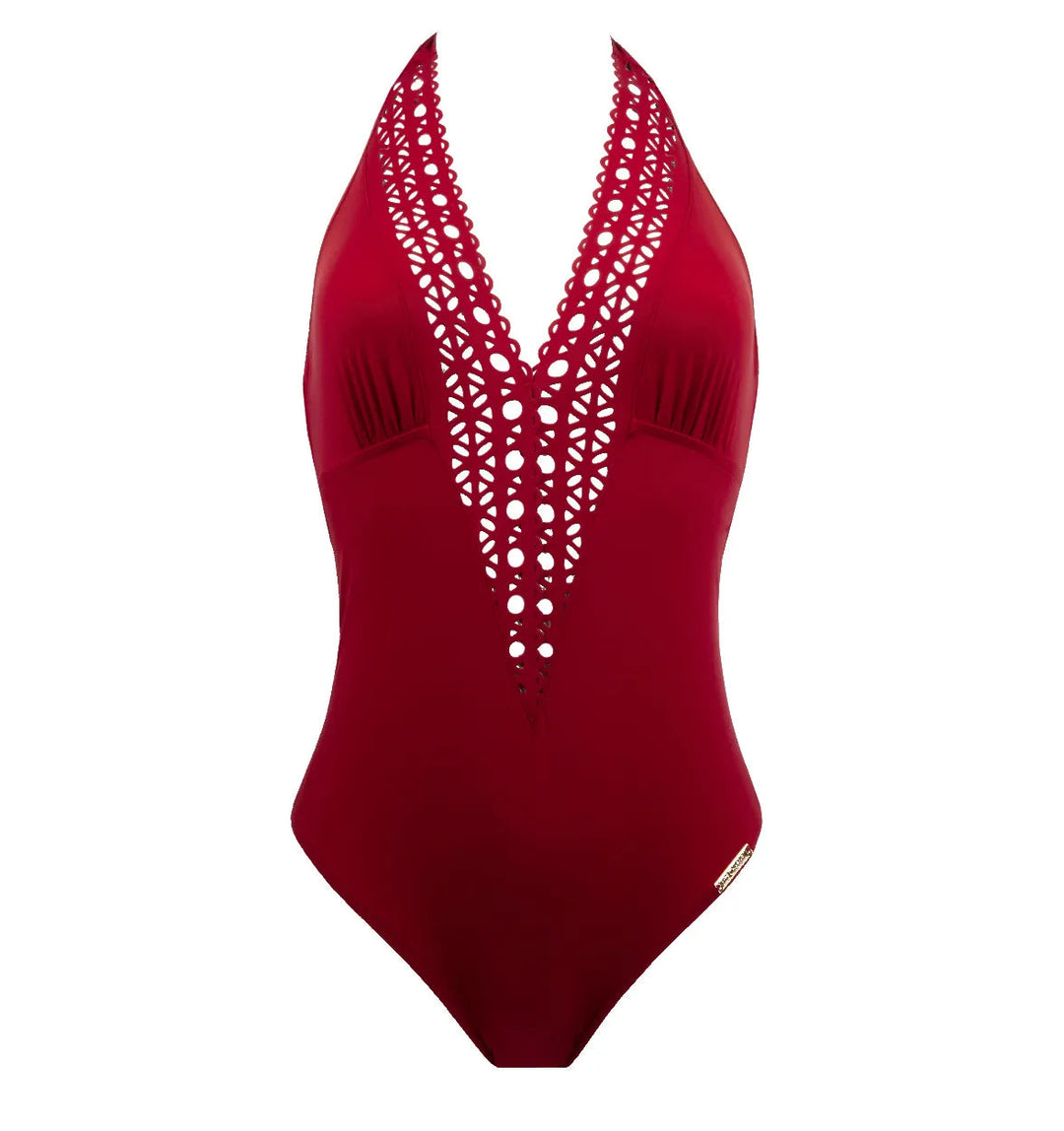 Lise Charmel - Ajourage Couture Plunging Back and Front Halter Swimwearsuit Tango Couture Plunge Swimsuit Lise Charmel Swimwear 